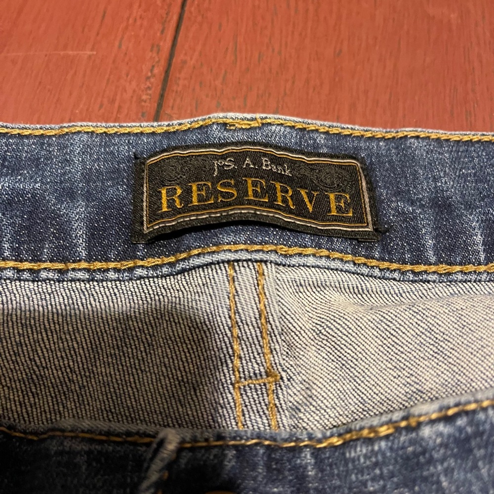 Jos‎ A Bank Reserve Traditional Fit Mens Blue Wash Denim Jeans 35W 30L - Picture 5 of 11